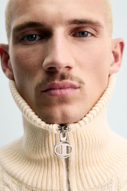 CHAMPION® X ZARA JACQUARD CABLE-KNIT CARDIGAN  фото 6