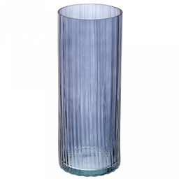 Ваза для цветов стеклянная "Иберетта" 2,78л, д12см, h30см, средняя, форма "цилиндр", "Черничный Прованс" (Россия)