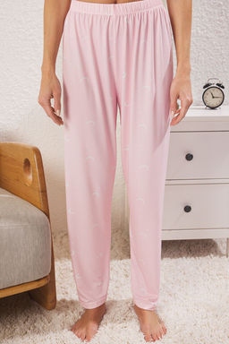 Trendyolmilla Pembe Galaksi Desenli Orme Pijama Tak?m? THMSS25PT00380  фото 9