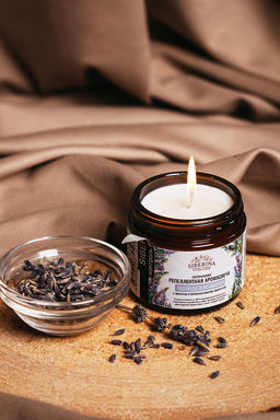 Репеллентная аромасвеча Лаванда и розмарин с эффектом отпугивания комаров, мошек и мух - Siberina фото 4