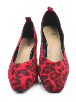 06-A129A-753PN RED/LEOPARD Туфли женские (натуральная замша)