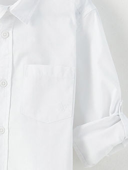 Basic Uzun Kollu Poplin Erkek ?ocuk G?mlek - Waikiki фото 3