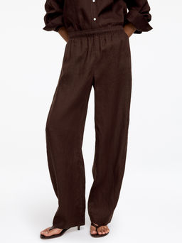Pantalones de lino barrel - H&m фото 6