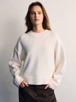 Вязанный джемпер с хлопком в составе / Zarina  фото 4