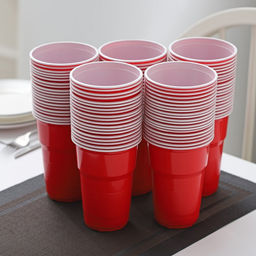 Цена за 100 шт. Стакан одноразовый Факел Экстра, 500 мл, цвет красно-белый - Simaland фото 2