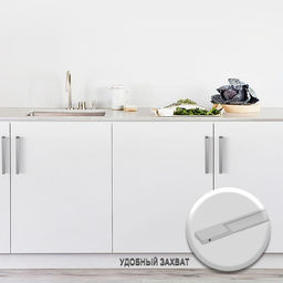 Ручка торцевая CAPPIO RP101CH, м/о 128 мм, цвет матовый хром, 4 шт.