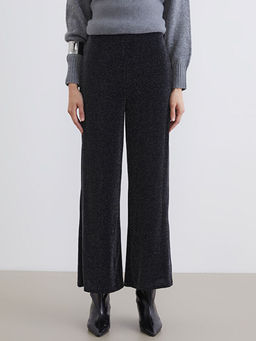 Beli Lastikli Parlak G?r?n?ml? Kad?n Pantolon