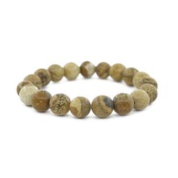 Яшма древесная 10мм, браслет Классика длина 16см