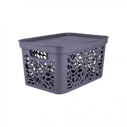 Корзинка 405*275*207мм с крышкой 18л, Leaves арт. С83800, С83801