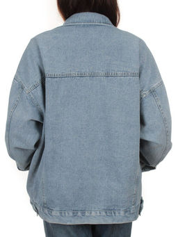 5803 LT. BLUE Куртка джинсовая женская оверсайз - Fashion фото 5