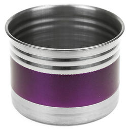 Банка для сыпучих продуктов из нержавеющей стали 0,5л, д10см, h7,5см, цветной корпус фиолетовый, в коробке (Китай) - Домашняя мода фото 2