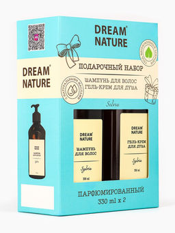 Подарочный набор женский DREAM NATURE Silvia: шампунь и гель-крем для душа по 330 мл