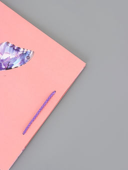 Цена за 2 шт. Пакет подарочный ламинированный вертикальный Портрет бабочки 26?12?32 см