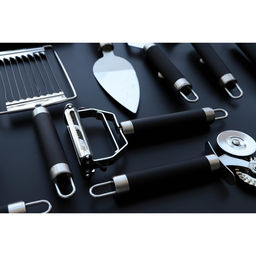 Овощечистка Доляна Venus, 21 см, нержавеющая сталь, чёрная  фото 7