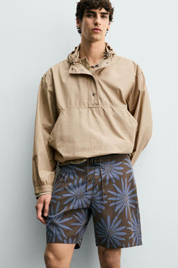 CAZADORA CANGURO RELAXED FIT CAPUCHA / Beige - Zara фото 6