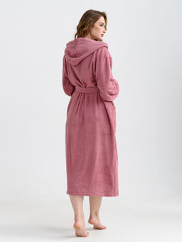 Халат женский Оптима Банный хлопок махра сухая роза фото 6