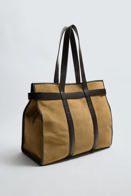 LEATHER TOTE BAG - Zara фото 5