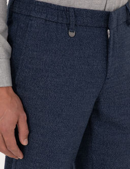 Lacivert Ekstra Slim Fit Kuma_ Pantolon