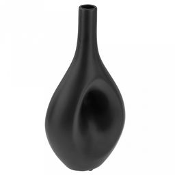 Ваза керамическая "Кейптаун" 1,1л, 15х8,2см h30,5см, д/горла - 2,1см, матовая глазурь, цвет - черный, в коробке (Китай)
