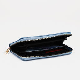 Кошелёк на молнии, цвет голубой - Simaland фото 3