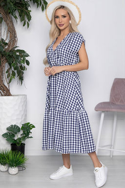 Платье Коста-Рика темно-синее в клетку П10449 - Lt collection фото 4