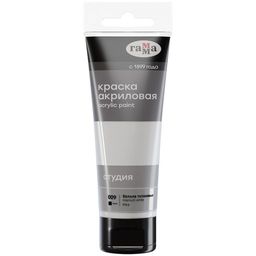 Краска акриловая худож. ГАММА "Студия" белила титановые, туба 75мл. (280220009)