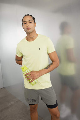 DeFactoFit Спортивная футболка Slim Fit с круглым вырезом и короткими рукавами  фото 11