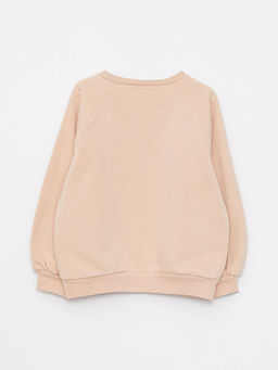 Bisiklet Yaka Bask?l? Uzun Kollu K?z ?ocuk Sweatshirt - Waikiki фото 2