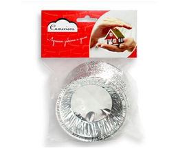 Набор формы алюминиевые круглые для выпечки 40 мл, 20 штук в пакете с карт. держ., арт. Х-411, 070