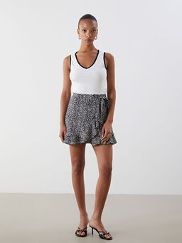 Beli Lastkli Desenli F?rf?rl? Mini Etek