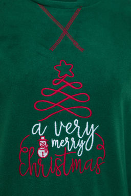 Yesil Y?lbas? Temal? Polar K?sl?k Orme Pijama Tak?m? THMAW24PT00265 - Trendyolmilla фото 7