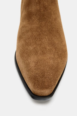 SPLIT SUEDE CHELSEA ANKLE BOOTS - Zara фото 7