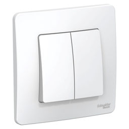 Выключатель SE Blanca, 2 клавиши, 10 А, IP20, скрытый монтаж, белый, BLNVS010501