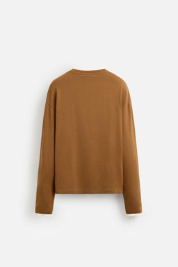 LIMITED EDITION CONTRAST NECK T-SHIRT - Zara фото 17