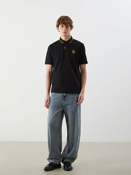 Polo Yaka Real Madrid Bask?l? Erkek Taraftar Ti??rt