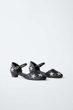 STAR HEEL SHOES WITH GLITTER - Zara фото 2