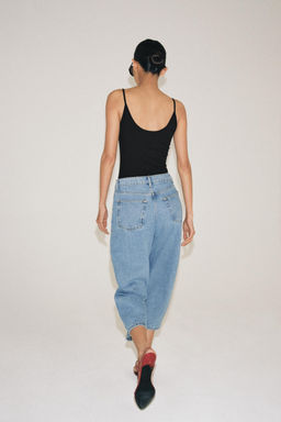 JEANS ZW COLLECTION CAPRI BALLOON TIRO MEDIO / Azul - Zara фото 5