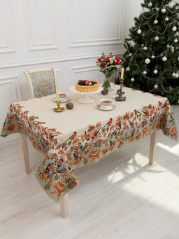 Ветка рябины - гобеленовая скатерть 140х180