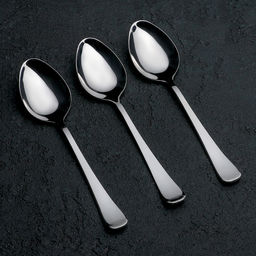 Набор чайных ложек «Росинка», толщина 1,8 мм, на подвеске «Универсал», 3 шт, цвет серебряный