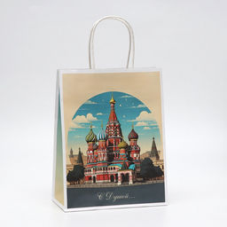 Цена за 2 шт. Пакет подарочный крафтовый С Душой 27?22?11 см, 120 г/м?