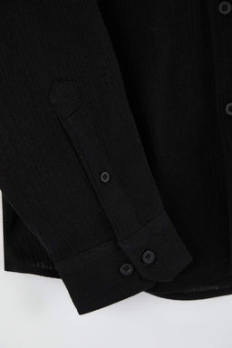 Siyah Regular Erkek Gomlek TMNAW26GO00004 - Trendyolmilla фото 6