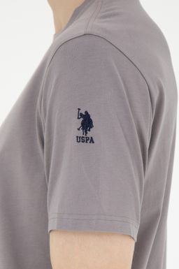 Футболка U.S. Polo Assn базовая серая из хлопка  фото 14