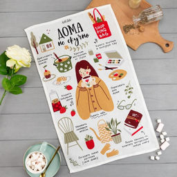 Полотенце кухонное Доляна Дома не скучно 35х60 см, 100% хл, 160г/м2