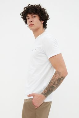 TRENDYOL MAN Siyah Slim/Dar Kesim Kucuk Yaz? Bask?l? %100 Pamuklu K?sa Kol T-Shirt TMNSS20TS0083 - Trendyolmilla фото 4