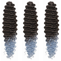 ГОЛЛИВУД Афролоконы, 60 см, 270 гр, цвет тёмно-русый/светло-голубой HKB6К/Т3930 (Катрин) - Queen fair фото 2