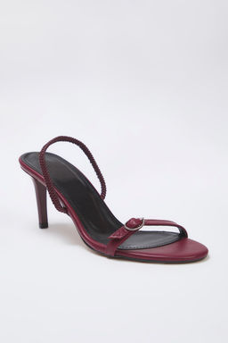 Trendyol Shoes Siyah Toka Detayl? Cift Kullan?ml? Ince Topuklu Badem Burun Kad?n Topuklu Sandalet TAKSS25TO00010 - Trendyolmilla фото 7