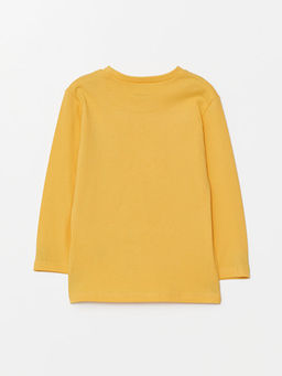 Bisiklet Yaka Uzun Kollu Bask?l? Erkek Bebek Ti??rt - Waikiki фото 2