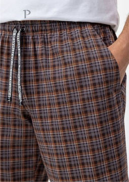 Мужские шорты PH-127 Клетка серая/бордовая - Pantelemone фото 11
