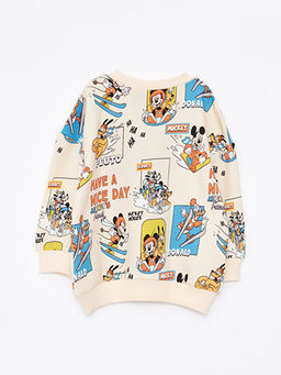 Bisiklet Yaka Uzun Kollu Mickey Mouse Bask?l? Erkek Bebek Sweatshirt - Waikiki фото 2