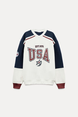 USA CALIFORNIA VARSITY SWEATSHIRT - Zara фото 6